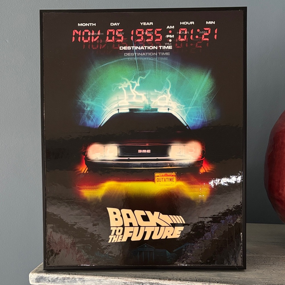 Back to the Future Neon Wall Art Poster